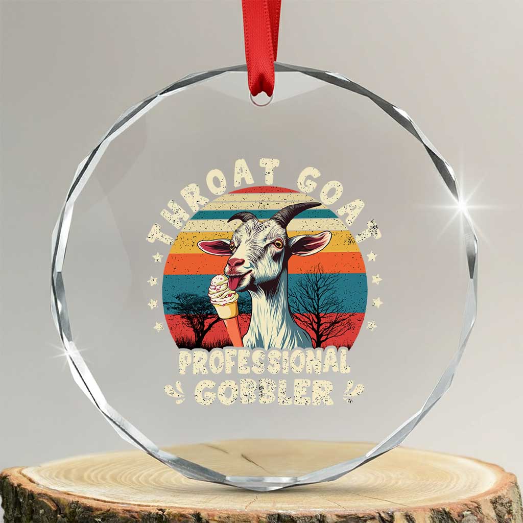 Throat Goat Crystal Glass Ornament Funny Dirty Humor Embarrassment Vintage - Wonder Print Shop