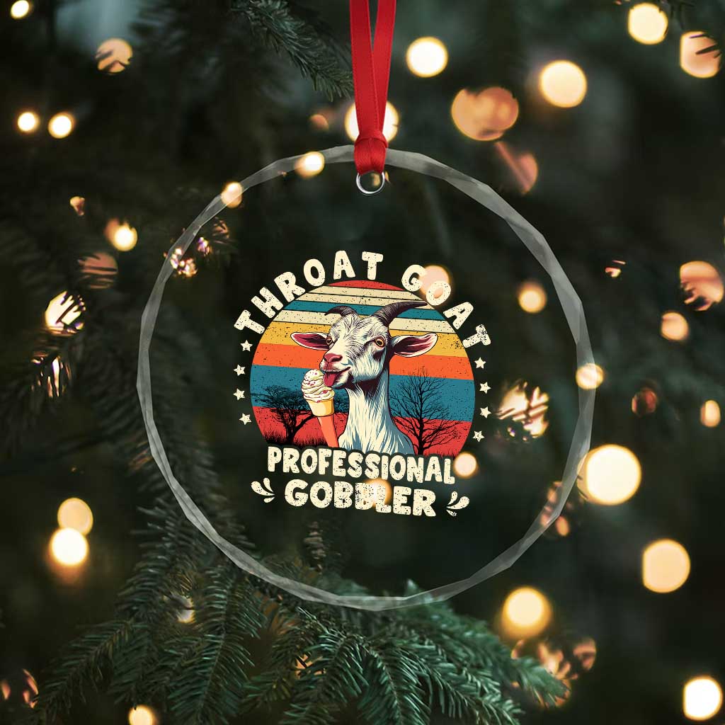 Throat Goat Crystal Glass Ornament Funny Dirty Humor Embarrassment Vintage - Wonder Print Shop