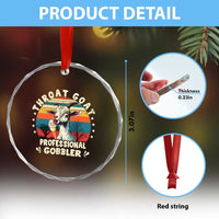 Throat Goat Crystal Glass Ornament Funny Dirty Humor Embarrassment Vintage - Wonder Print Shop