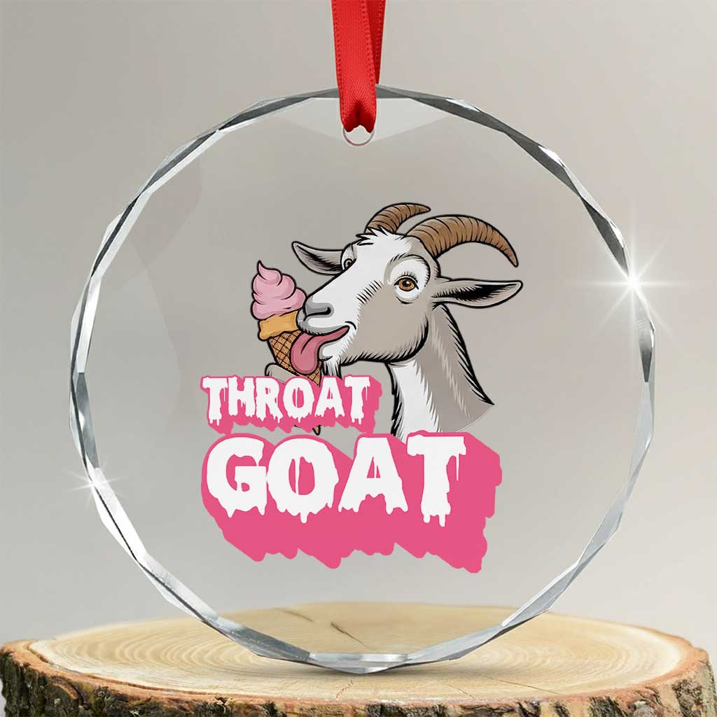 Throat Goat Crystal Glass Ornament Sarcastic Adult Humor - Wonder Print Shop
