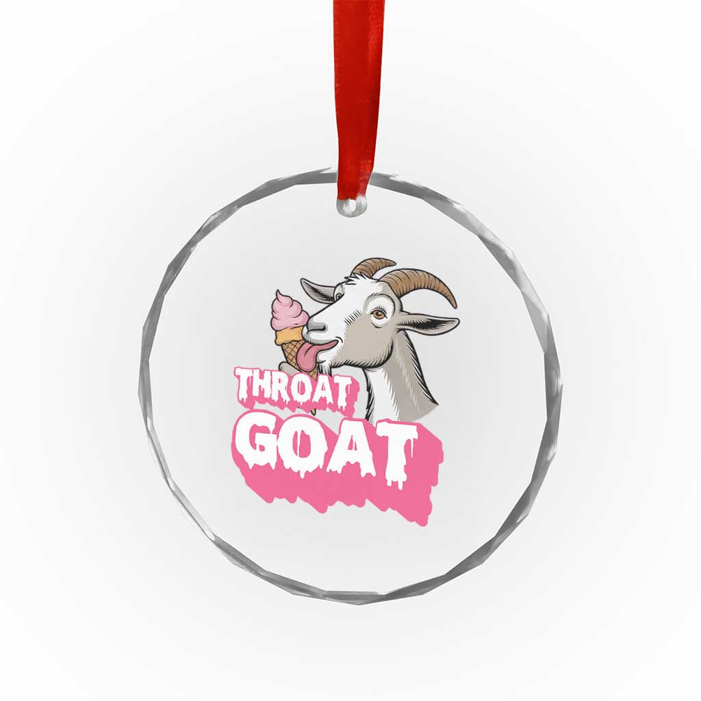 Throat Goat Crystal Glass Ornament Sarcastic Adult Humor - Wonder Print Shop