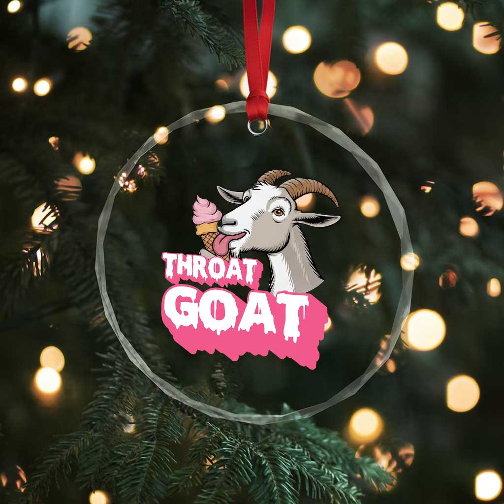 Throat Goat Crystal Glass Ornament Sarcastic Adult Humor - Wonder Print Shop