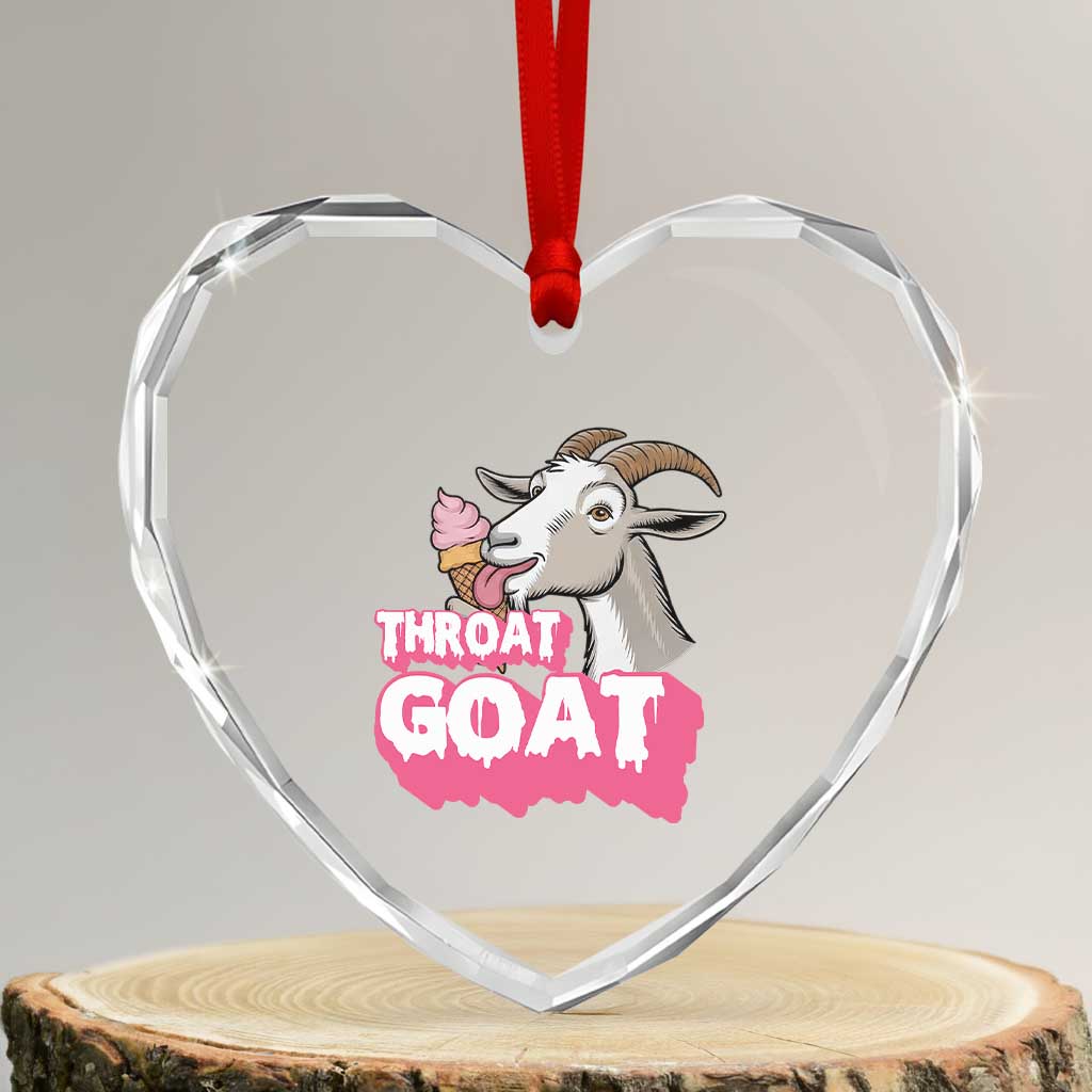 Throat Goat Heart Crystal Glass Ornament Sarcastic Adult Humor - Wonder Print Shop