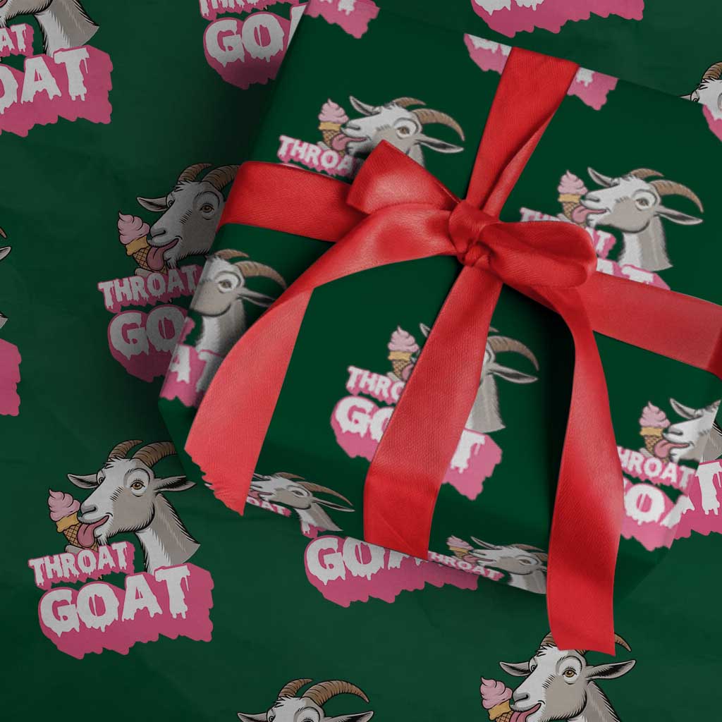 Throat Goat Wrapping Paper Roll Sarcastic Adult Humor - Wonder Print Shop