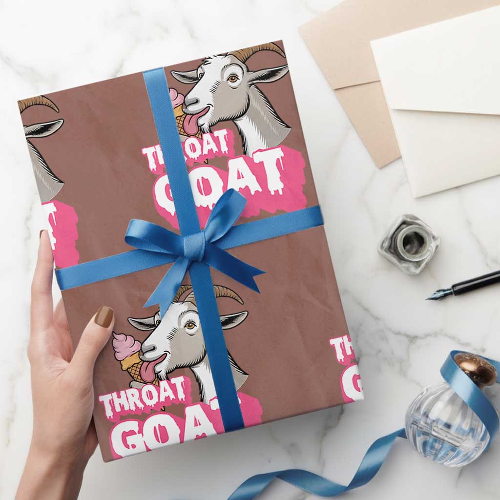 Throat Goat Wrapping Paper Roll Sarcastic Adult Humor - Wonder Print Shop