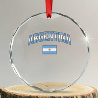 Throwback Argentina Pride Crystal Glass Ornament Vintage Flag Heritage Gift