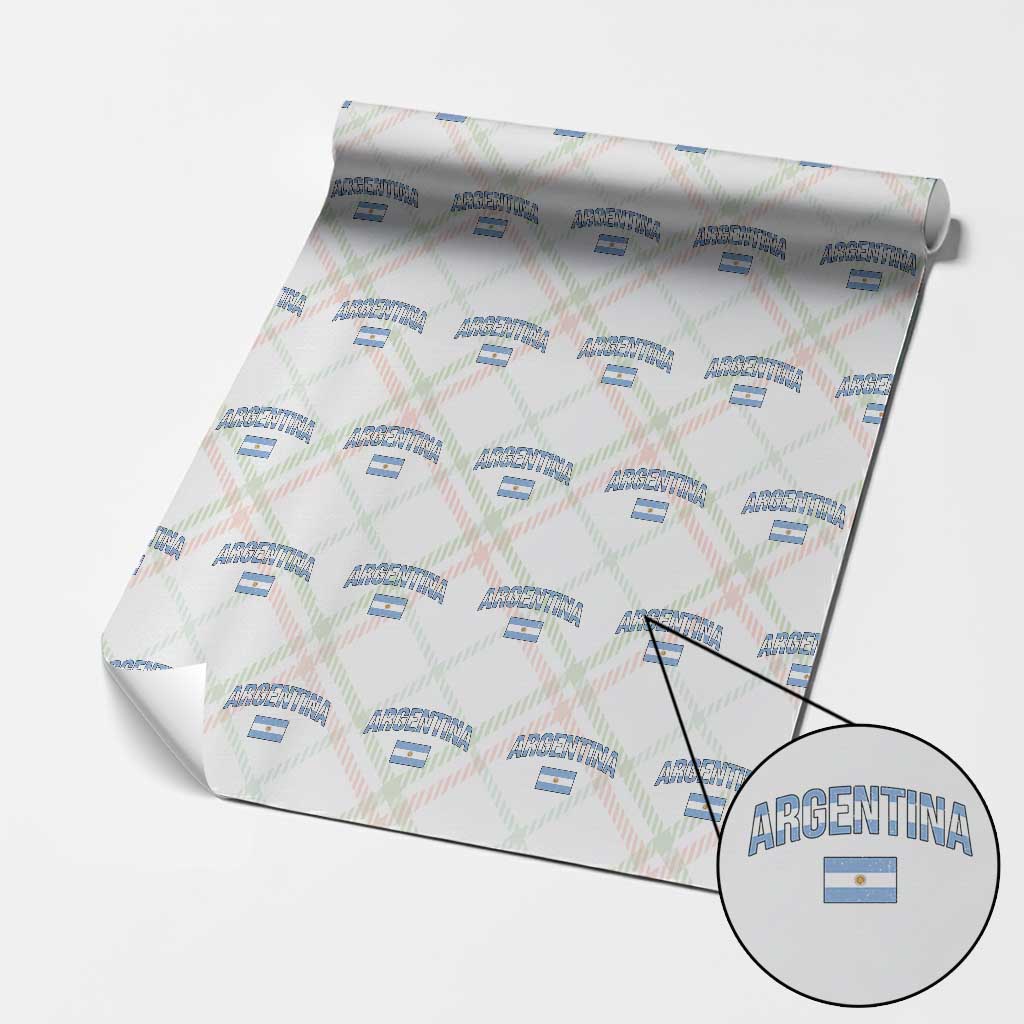 Throwback Argentina Pride Wrapping Paper Roll Vintage Flag Heritage Gift
