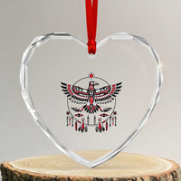 Thunderbird Native American Northwest Coast Art Heart Crystal Glass Ornament