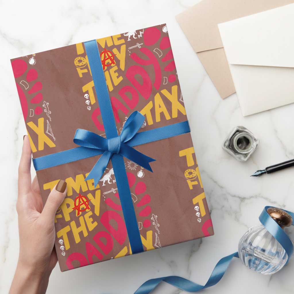 Time To Pay The Daddy Tax Wrapping Paper Roll Dungeon Gamer Dad Father’s Day