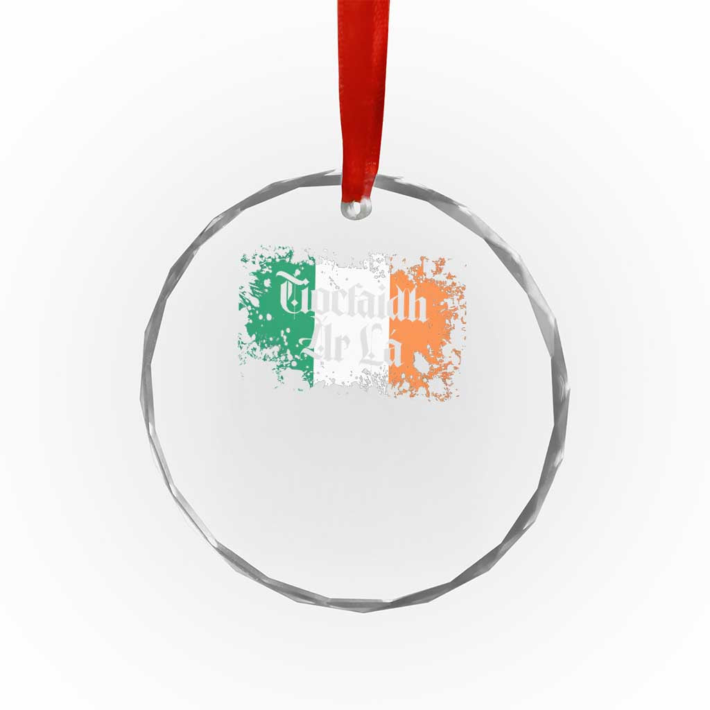 Tiocfaidh Ar La Crystal Glass Ornament Vintage Irish Ireland Flag - Wonder Print Shop