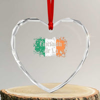 Tiocfaidh Ar La Heart Crystal Glass Ornament Vintage Irish Ireland Flag - Wonder Print Shop