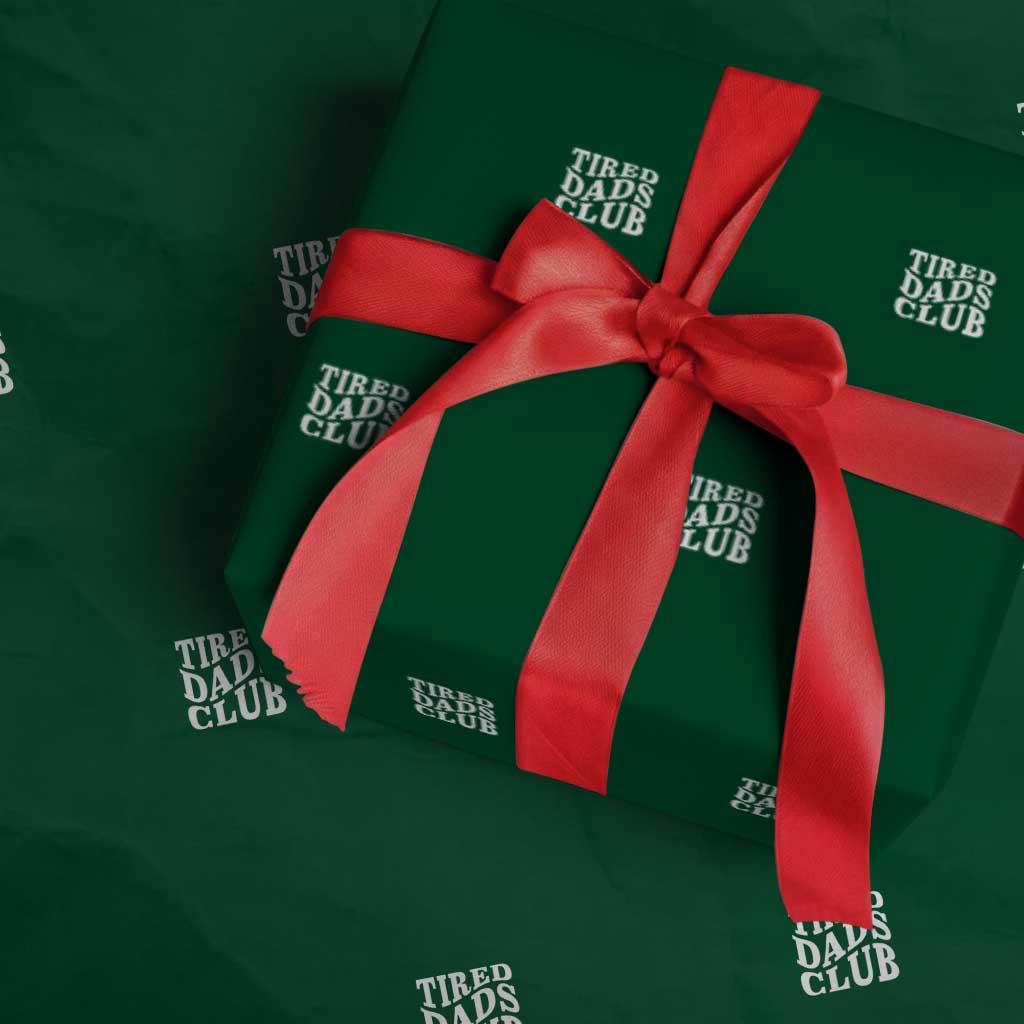 Tired Dads Club Wrapping Paper Roll Fathers Day Funny Dad Life - Wonder Print Shop