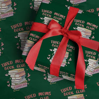 Tired Moms Book Club Wrapping Paper Roll Funny Bookish