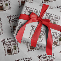 Tired Moms Book Club Wrapping Paper Roll Funny Coffee And Books Mom Gift