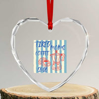 Tired Moms Coffee Club Heart Crystal Glass Ornament Funny Mommy Mama Coffee Lover