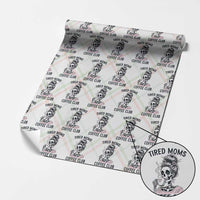Tired Moms Coffee Club Wrapping Paper Roll Funny Skeleton Drinking Coffee Lover