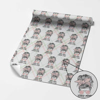 Tired Moms Coffee Club Wrapping Paper Roll Messy Bun Mom Life Coffee Lover