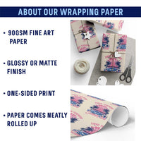 Tired Teachers Summer Club Wrapping Paper Roll Retro Mama Summer Beach Vacation Gift