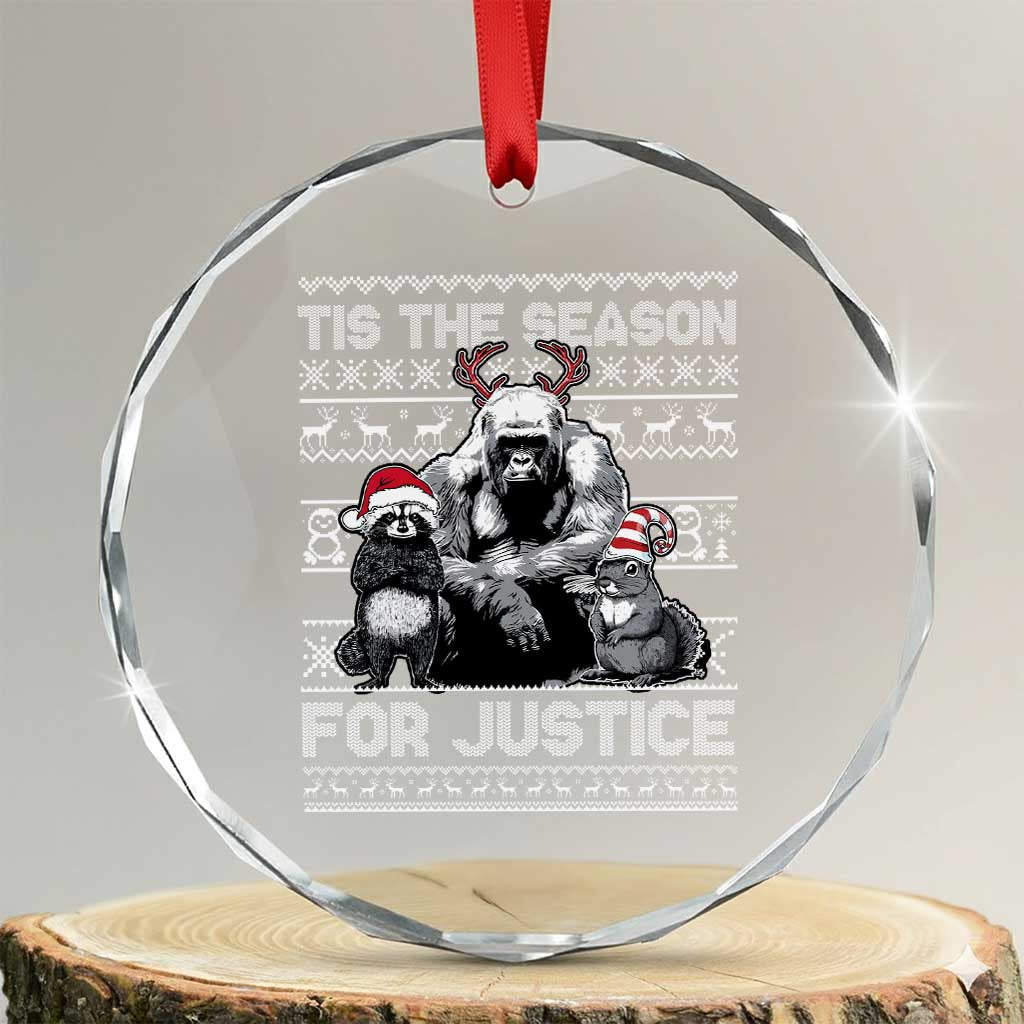 Tis The Season For Justice Crystal Glass Ornament Harambe Peanut Fred Xmas TS11