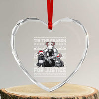 Tis The Season For Justice Heart Crystal Glass Ornament Harambe Peanut Fred Xmas - Wonder Print Shop
