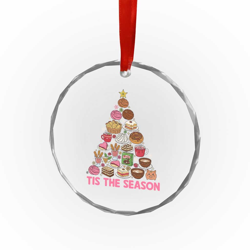 Tis The Season Mexican Christmas Crystal Glass Ornament - Wonder Print Shop