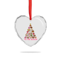 Tis The Season Mexican Christmas Heart Crystal Glass Ornament - Wonder Print Shop