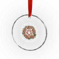 Tis The Season To Be The Heathen Crystal Glass Ornament Pagan Christmas Yule Holiday - Wonder Print Shop