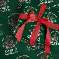 Tis The Season To Be The Heathen Wrapping Paper Roll Pagan Christmas Yule Holiday Pentagram - Wonder Print Shop