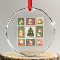 Tis The Season To Be Wheeky Crystal Glass Ornament Christmas Guinea Pig Gift - Wonder Print Shop