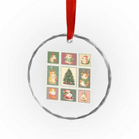 Tis The Season To Be Wheeky Crystal Glass Ornament Christmas Guinea Pig Gift - Wonder Print Shop