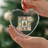 Tis The Season To Be Wheeky Heart Crystal Glass Ornament Christmas Guinea Pig Gift - Wonder Print Shop