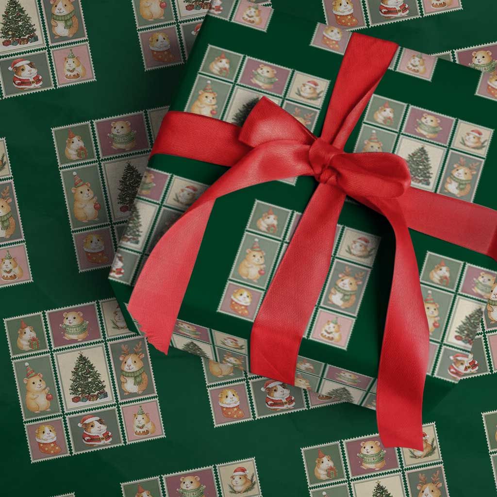 Tis The Season To Be Wheeky Wrapping Paper Roll Christmas Guinea Pig Gift - Wonder Print Shop