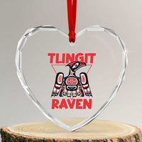 Tlingit Raven Totem Heart Crystal Glass Ornament Alaska Native Tribal Art Design - Wonder Print Shop