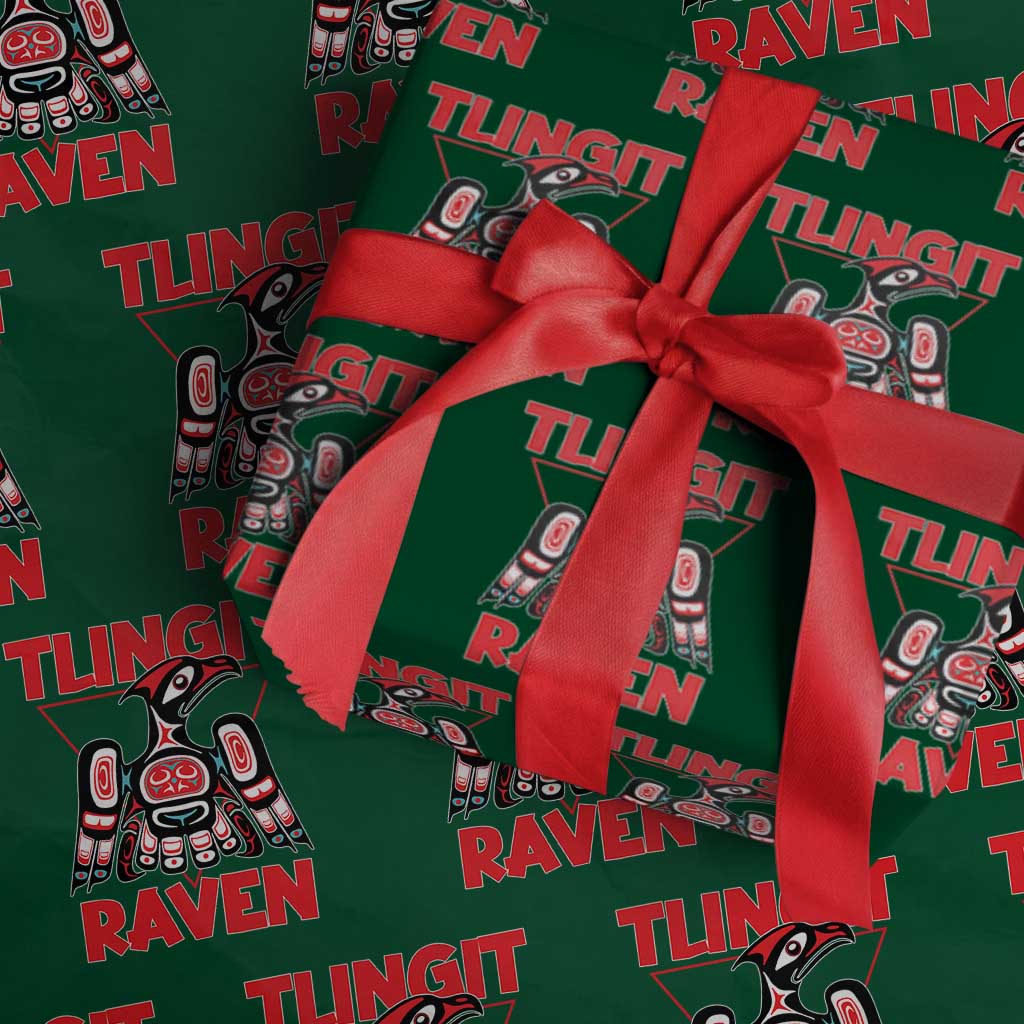 Tlingit Raven Totem Wrapping Paper Roll Alaska Native Tribal Art Design - Wonder Print Shop