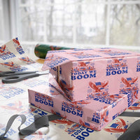 Today We Boom 4th of July Bald Eagle Fireworks Wrapping Paper Roll