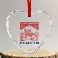 Toddler Baby Boy 2nd Birthday Heart Crystal Glass Ornament This Aint My First Rodeo Its My Second - Wonder Print Shop