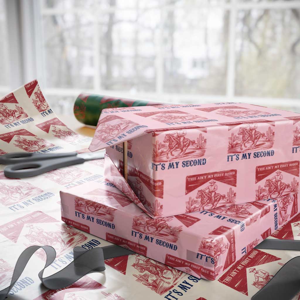 Toddler Baby Boy 2nd Birthday Wrapping Paper Roll This Aint My First Rodeo Its My Second - Wonder Print Shop