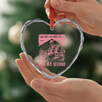 Toddler Baby Girl 2nd Birthday Heart Crystal Glass Ornament This Aint My First Rodeo Its My Second - Wonder Print Shop