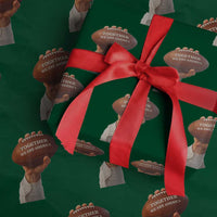 Together We Are America Bunny Holding Football Wrapping Paper Roll Unity Game Day Inspirational Quote