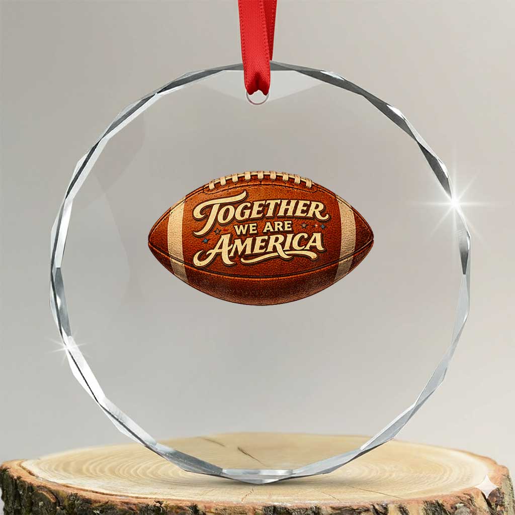Together We Are America Crystal Glass Ornament Bold Statement Unity Bunny Inspirational Quote