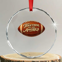 Together We Are America Crystal Glass Ornament Bold Statement Unity Bunny Inspirational Quote