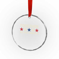 Together We Are America Patriotic Unity Crystal Glass Ornament Vintage Red White Blue Stars Bunny Inspirational Quote