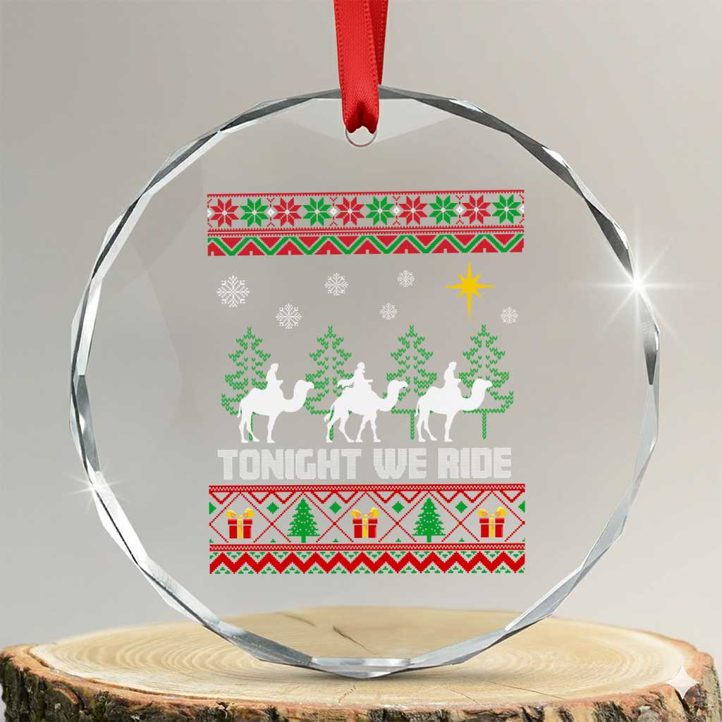 Tonight We Ride Crystal Glass Ornament Three Wise Men Nativity Scene Christmas - Wonder Print Shop