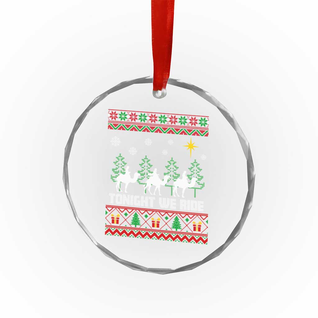Tonight We Ride Crystal Glass Ornament Three Wise Men Nativity Scene Christmas - Wonder Print Shop