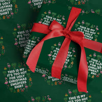 Too Hot For Ugly Christmas Sweaters Wrapping Paper Roll Funny Xmas Family Flamingo - Wonder Print Shop