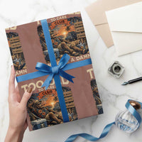 Too Old To Care Club My Give A Damn is Broken Wrapping Paper Roll Funny Bigfoot Retirement
