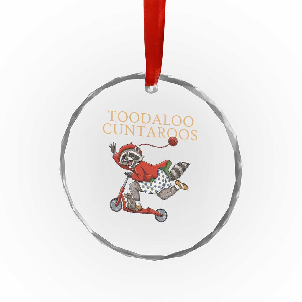Toodaloo Cuntaroos Crystal Glass Ornament Funny Sarcastic Raccoon Inappropriate Meme