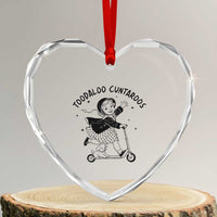 Toodaloo Cuntaroos Heart Crystal Glass Ornament Funny Roller Girl Sarcastic