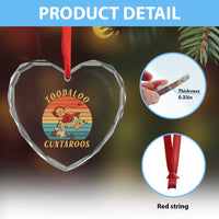 Toodaloo Cuntaroos Heart Crystal Glass Ornament Funny Sarcastic Goodbye Humor