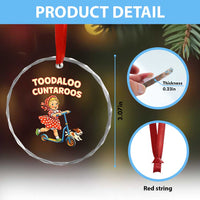 Toodaloo Cuntaroos Retro Scooter Girl Crystal Glass Ornament Funny Offensive Retro Goodbye Meme Dark Humor
